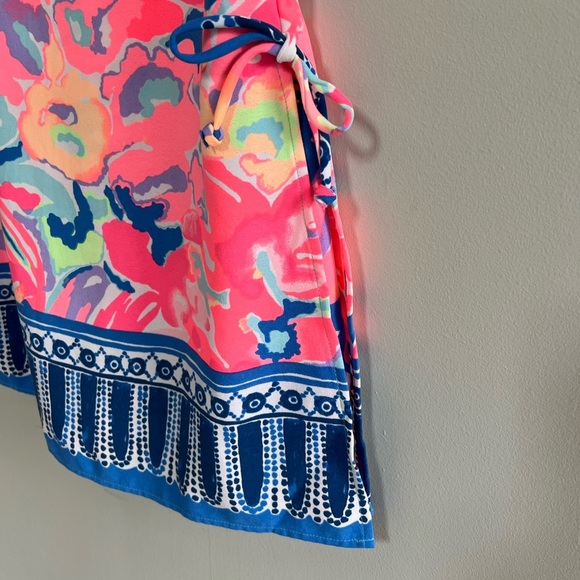 Lilly Pulitzer Donna Romper Dress in Beautiful Beach (Pink/Blue), size 4 - Picture 4 of 13